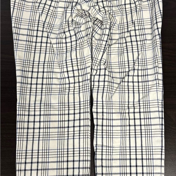 Banana Republic White Plaid Straight Sloan Pant - Picture 2 of 3